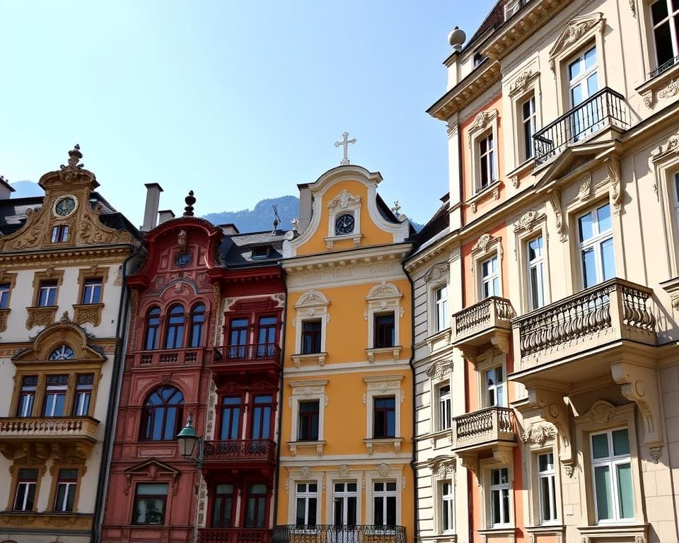 Barocke Fassaden in Salzburg, Österreich
