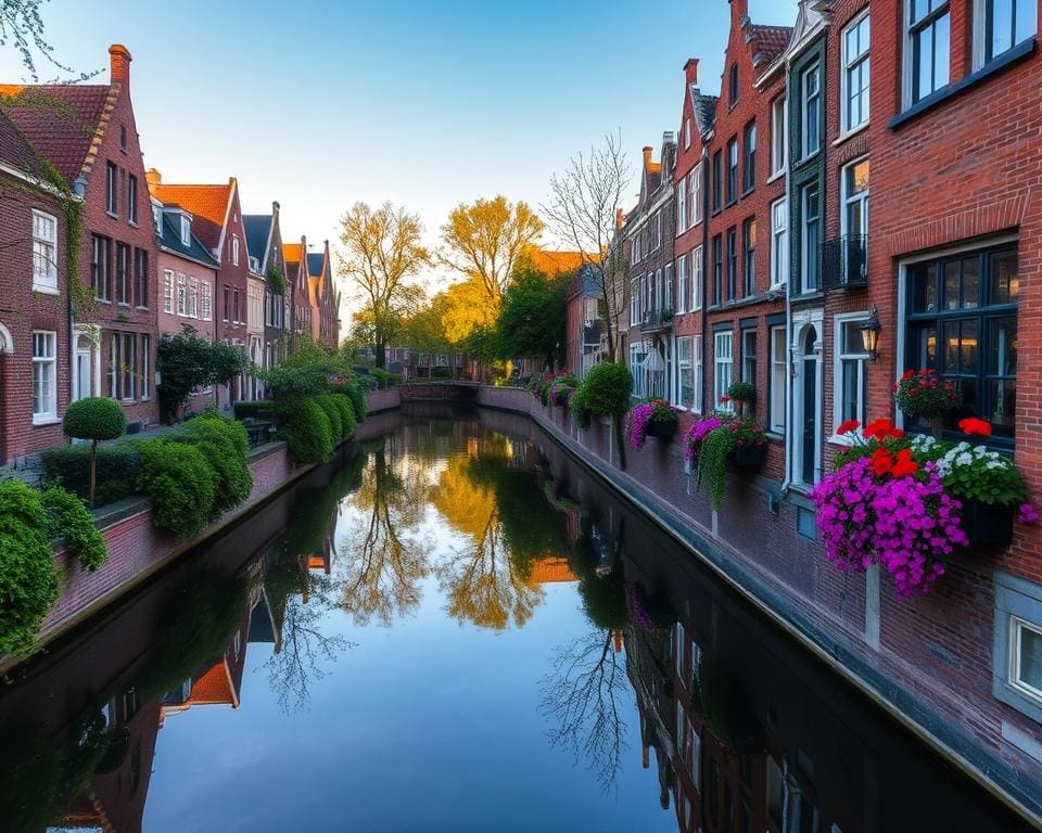 Charmante Kanäle in Utrecht, Niederlande