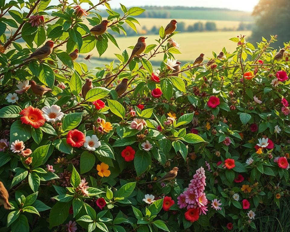 Lebensraum für Vögel und Insekten in naturnahen Hecken