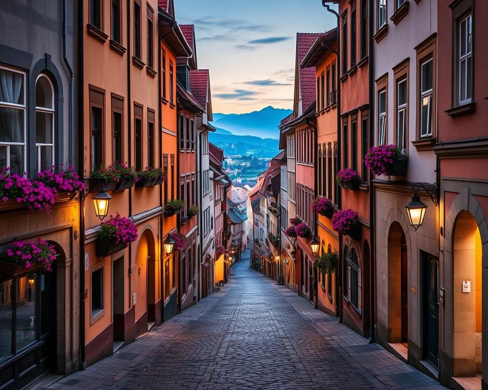 Mittelalterliche Gassen in Sibiu, Rumänien