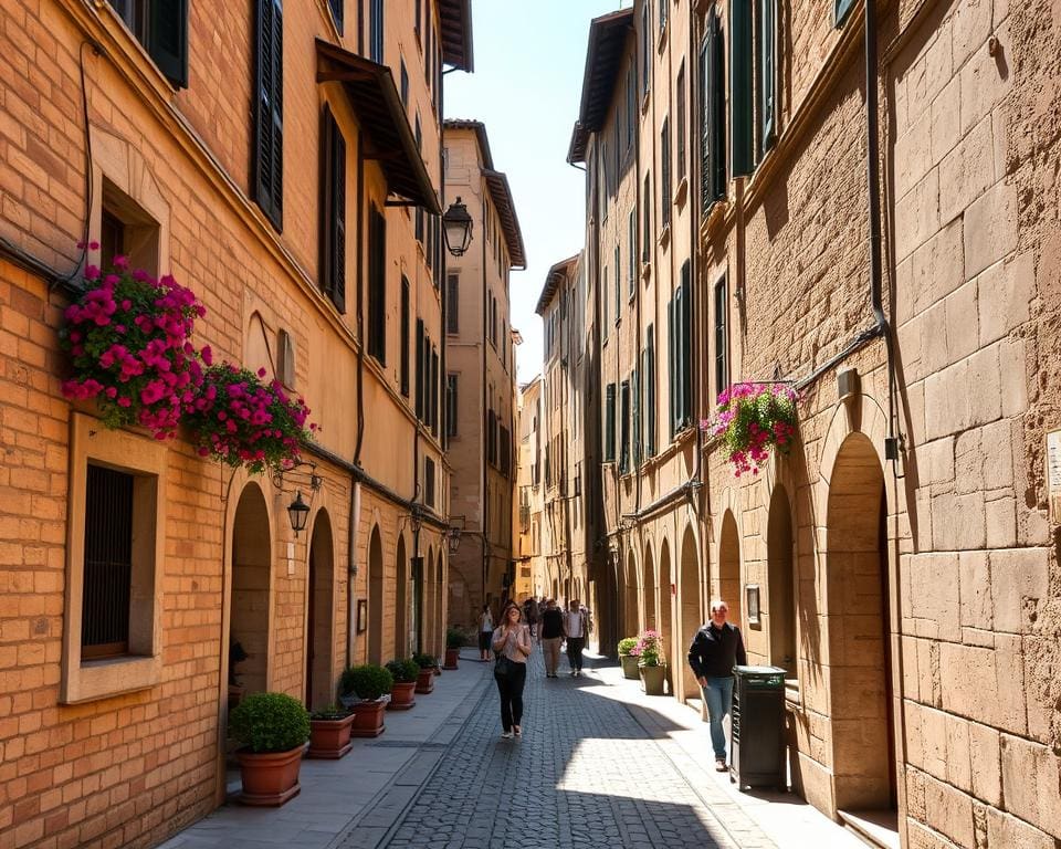 Mittelalterliche Straßen in Siena