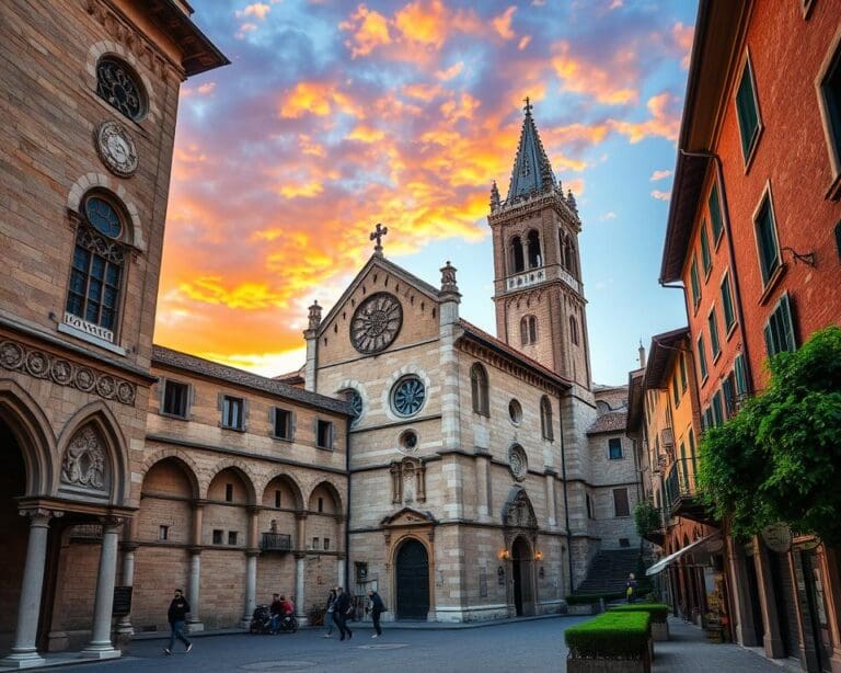 Romanische Bauwerke in Pavia, Italien