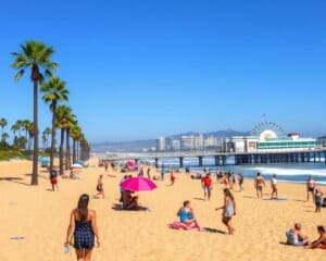 Strand und Kultur in Santa Monica, Kalifornien