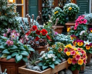 Winterharte Pflanzen für Balkon und Terrasse: Blüten im Winter