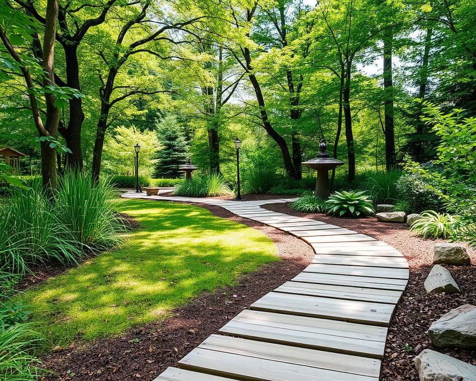 nachhaltige Materialien für Gartenwege