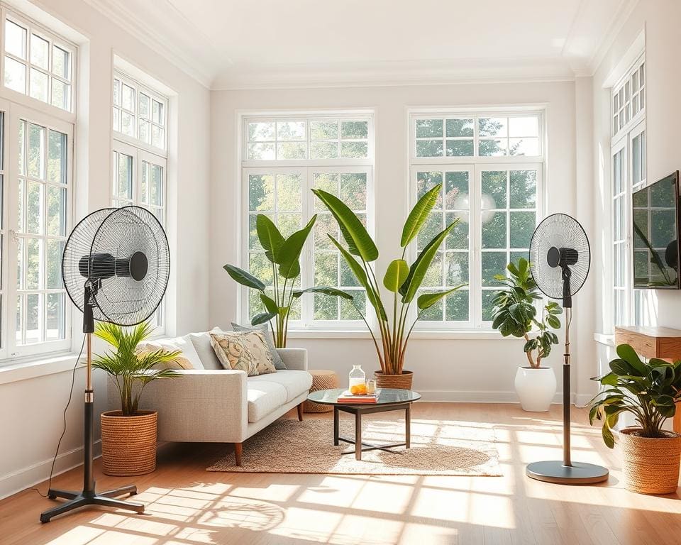 Bodenventilatoren für Kühlung an heißen Tagen
