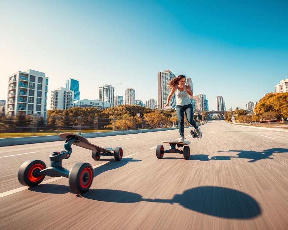 E-Longboards Geschwindigkeit mit Stil