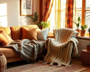 Gemütliches Ambiente durch Textilien schaffen