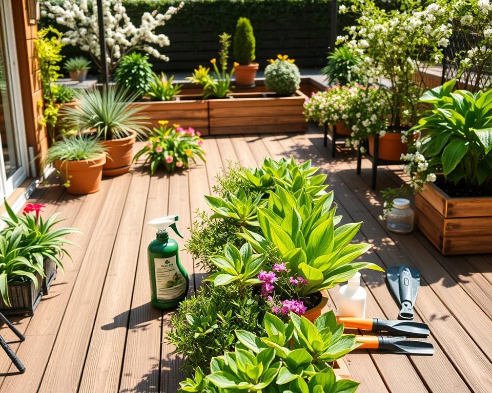 Holzterrassenpflege im Frühling