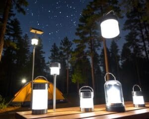 Intelligente Campinglampen mit Solaraufladung