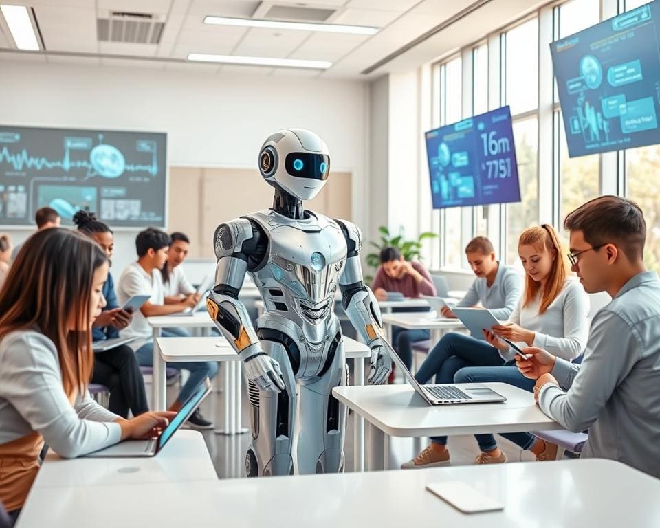Roboter-Lehrer im Unterricht