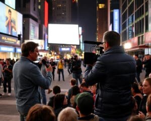 Fernsehjournalist: Nachrichten und Berichte live vor Ort