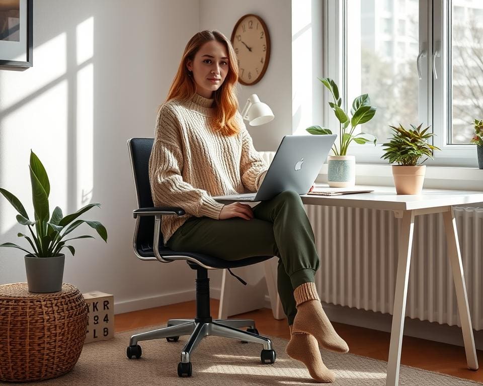 Gemütliche Outfits im Homeoffice-Look