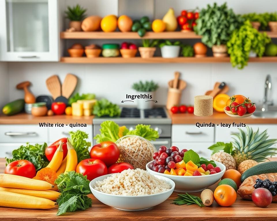 Gesunde Substitutionen und Portionsgrößen im gesund kochen