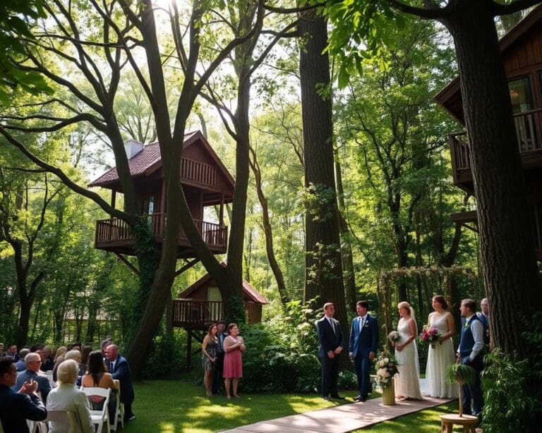 Hochzeit im Grünen: Dein Fest im Baumhaushotel feiern