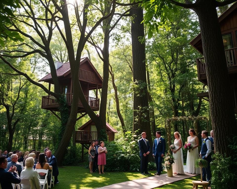 Hochzeit im Grünen: Dein Fest im Baumhaushotel feiern