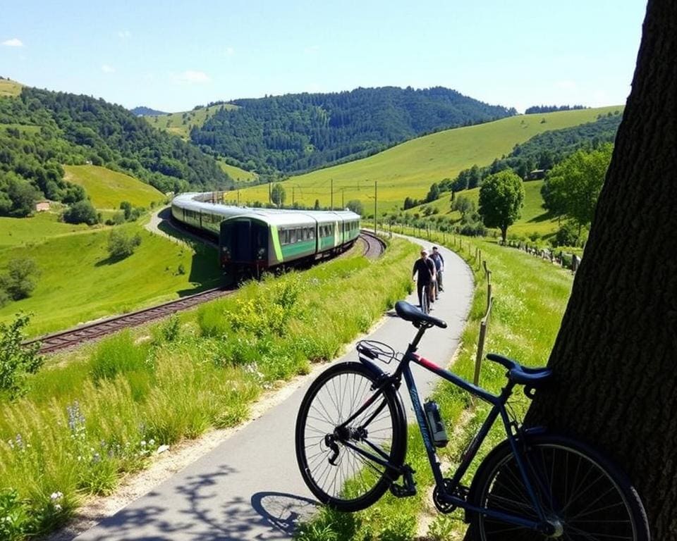 Nachhaltiges Reisen mit Zug und Fahrrad kombinieren