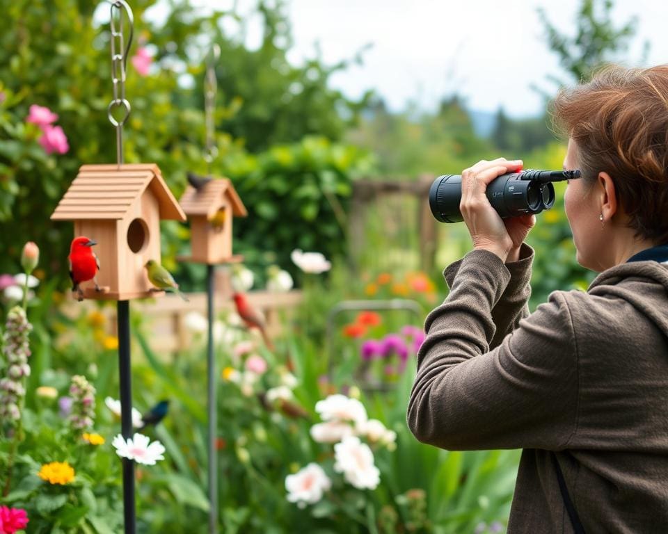 Vogelbeobachtung im Garten