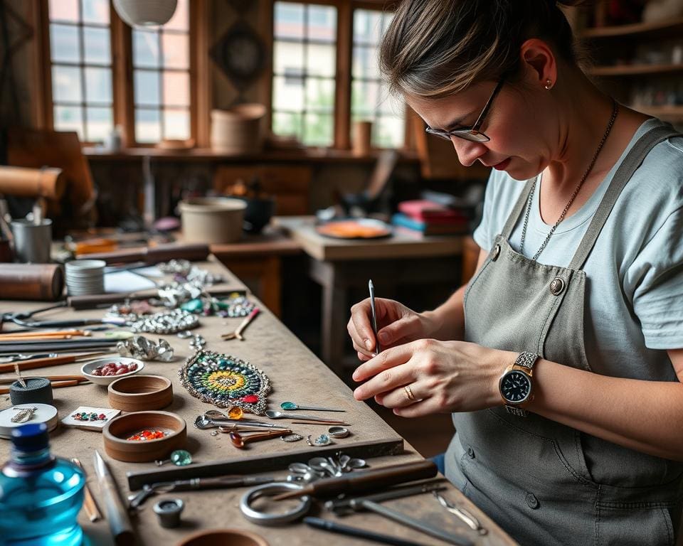 Handwerkskunst und Edelsteine in der Schmuckherstellung