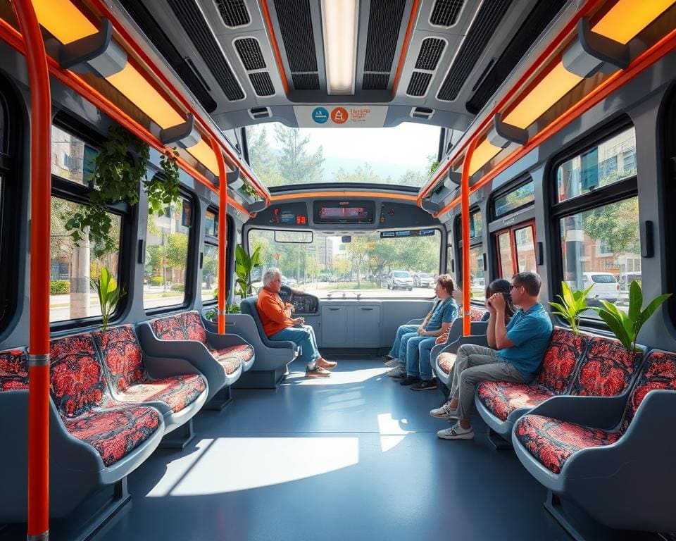 Recyclingfreundliche Materialien in Stadtbussen