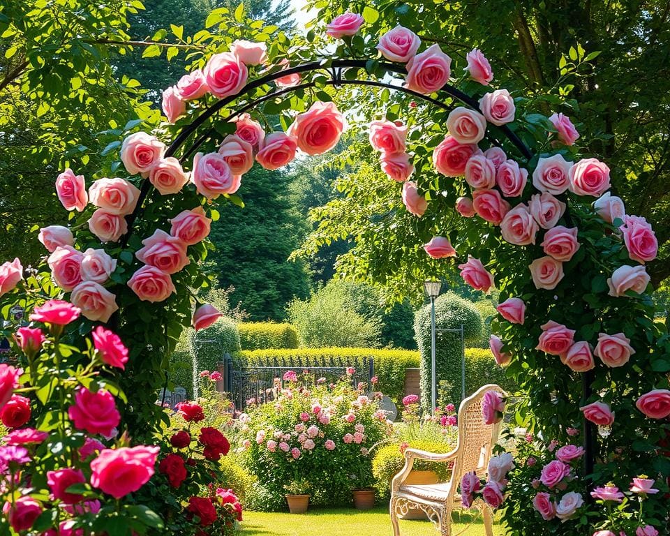 Rosenbogen im Garten: Romantische Hingucker gestalten