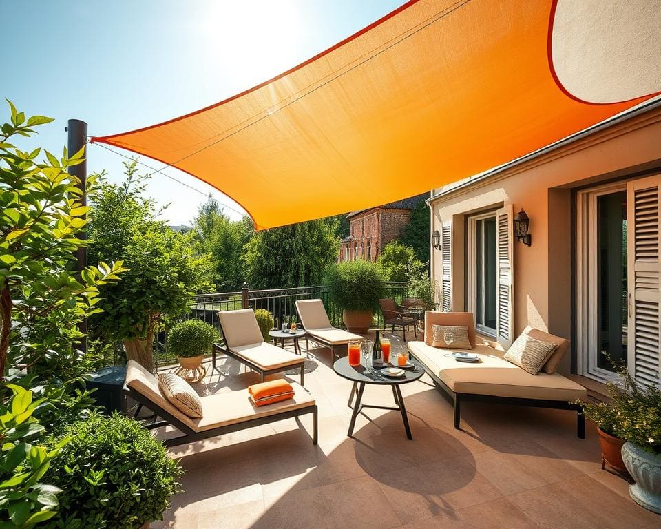 Sonnenschutzsegel für die Terrasse