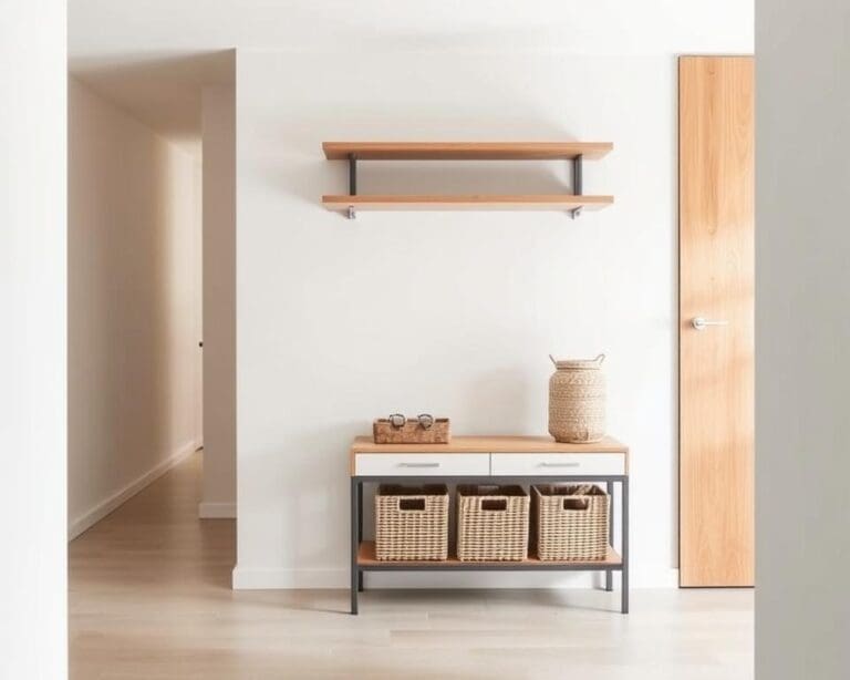 Minimalistische Aufbewahrungslösungen für Flure