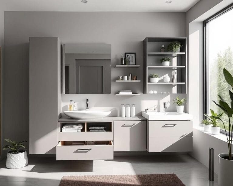 Multifunktionale Badmöbel mit integriertem Stauraum