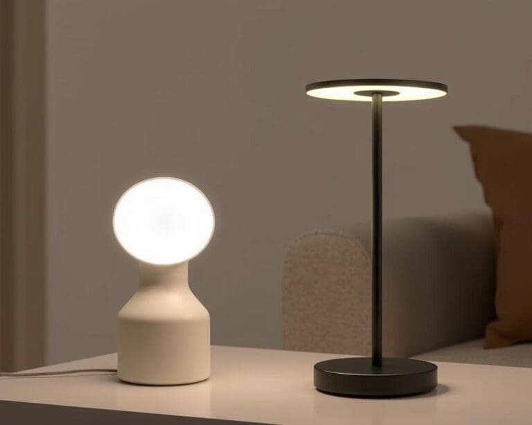 Minimalistische Tischlampen mit LED-Funktion