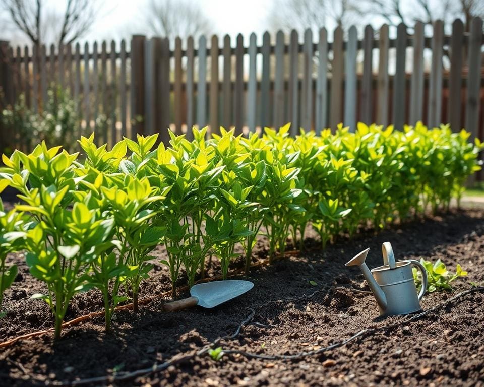 optimale Pflanzzeit Hecke richtig setzen