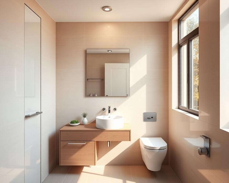 Badezimmer modernisieren Wand WC nachhaltige Badsanierung
