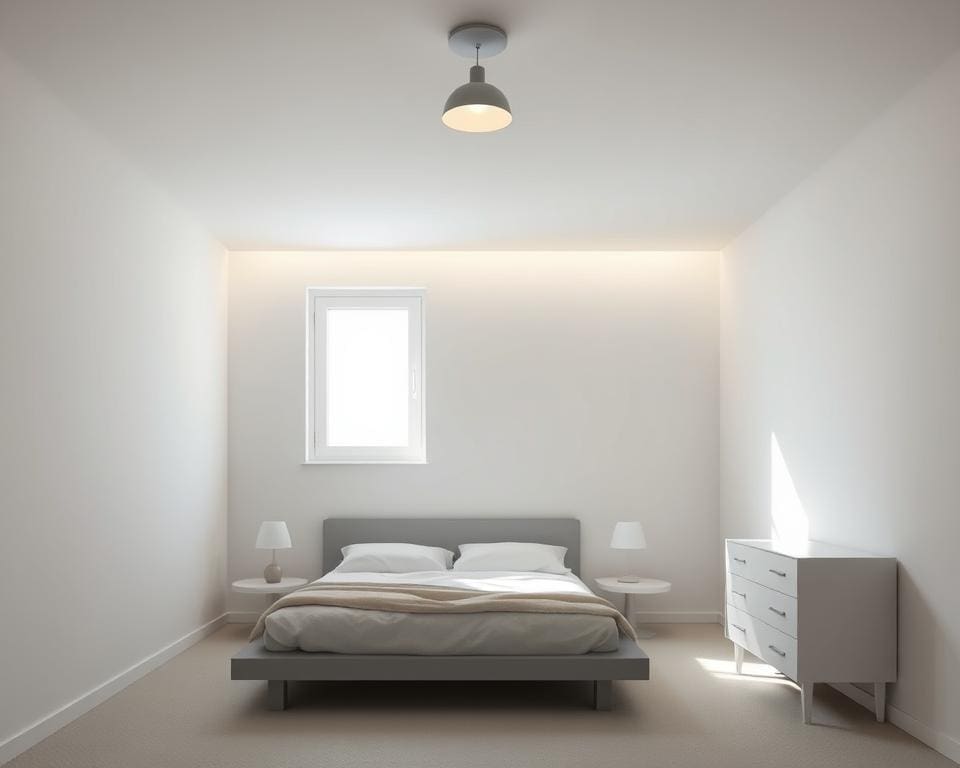 Beleuchtung minimalistisches Schlafzimmer