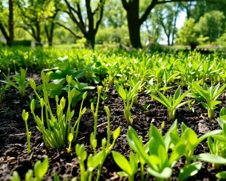 Wie fördert man dichtes Wachstum im März?