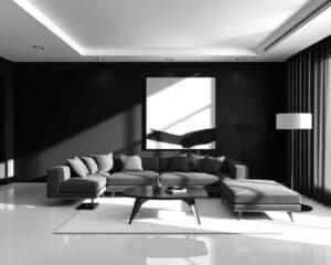Wie richtest du eine Wohnung in Schwarz-Weiß ein?