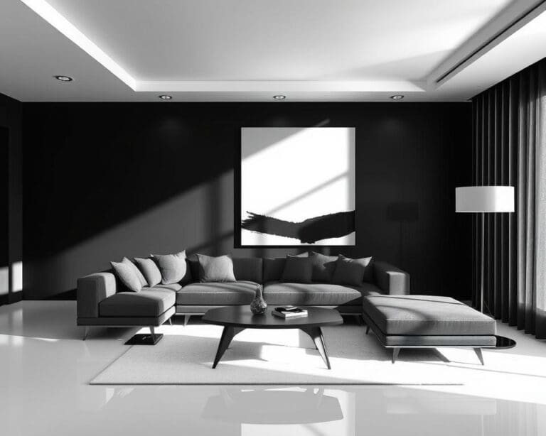 Wie richtest du eine Wohnung in Schwarz-Weiß ein?