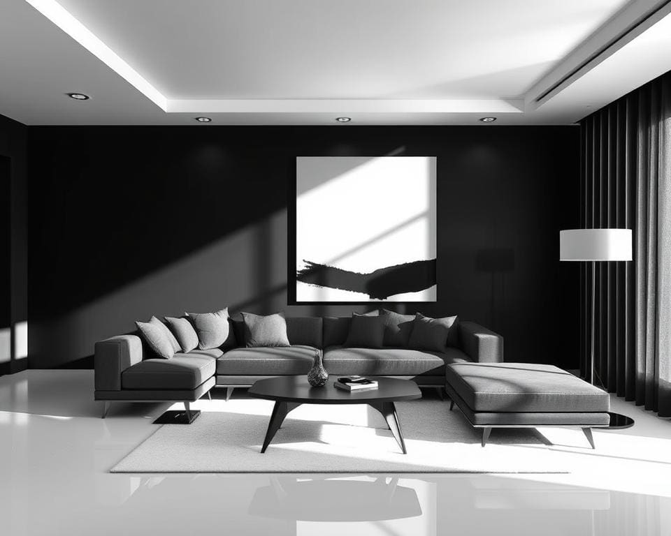Wie richtest du eine Wohnung in Schwarz-Weiß ein?