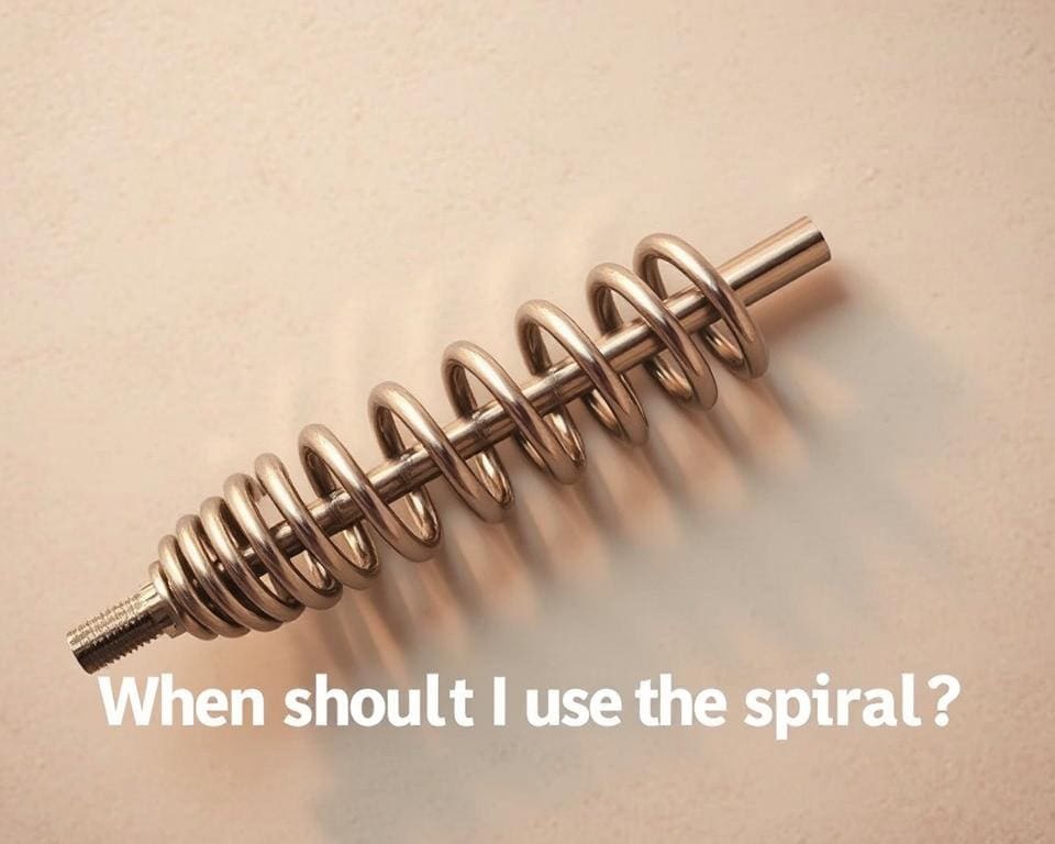 Wann sollte ich zur Spirale greifen?