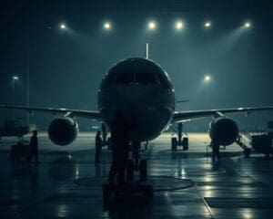 Was macht ein Flugzeugreiniger im Nachtdienst?