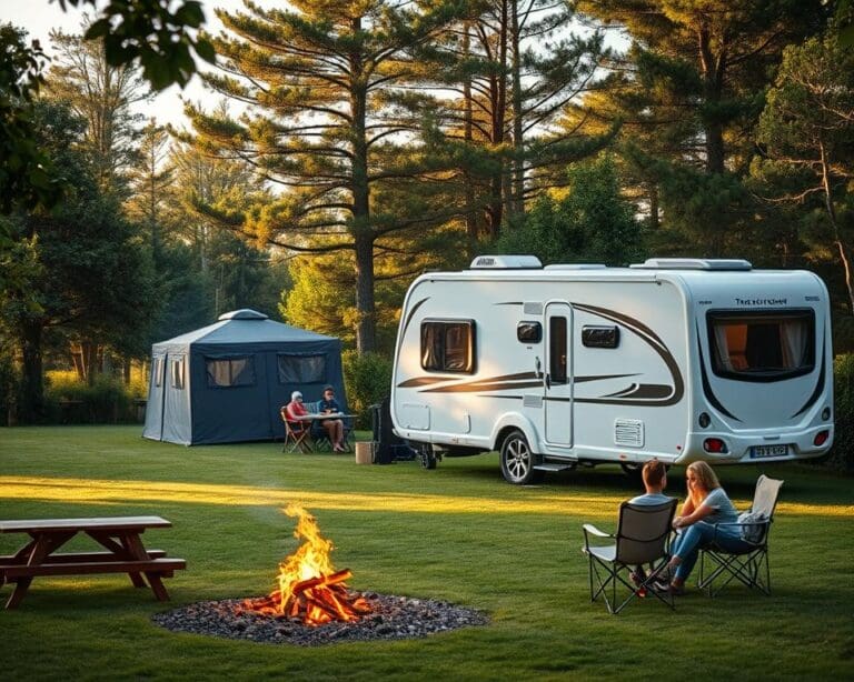 Wie reist man mit dem Caravan auf Campingplätzen?