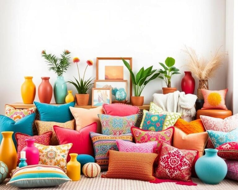 Bunte Wohnaccessoires für frischen Look