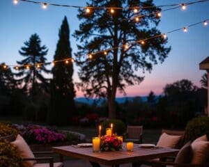 Wodurch entsteht ein wohliger Abendbereich im Garten?