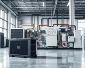 Technischer Aufbau eines industriellen Stromspeichers