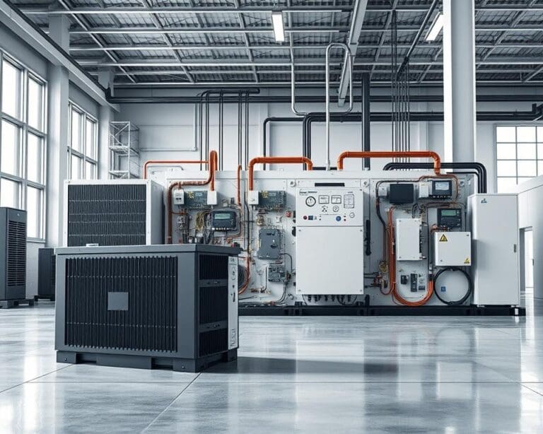 Technischer Aufbau eines industriellen Stromspeichers