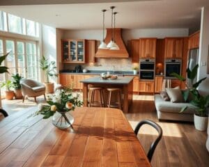 Wie gestaltet man offene Küchen wohnlich?