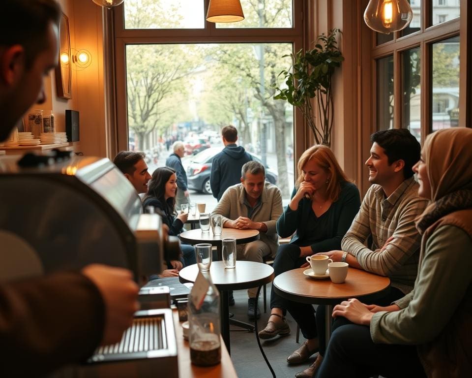 Warum sind Cafés Treffpunkte für Auswanderer?