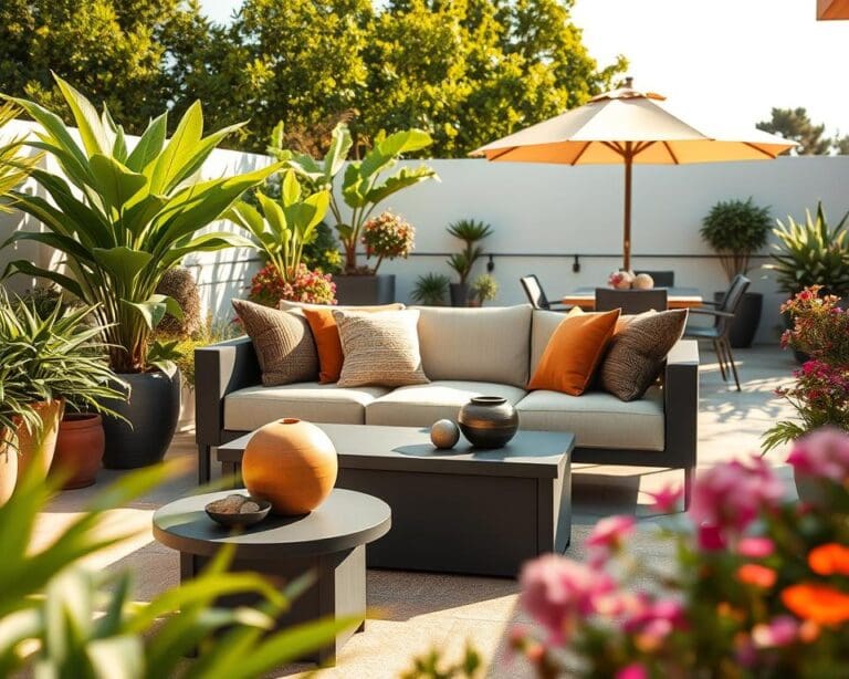 Wie gestaltet man eine Terrasse mit Outdoor-Sofa?