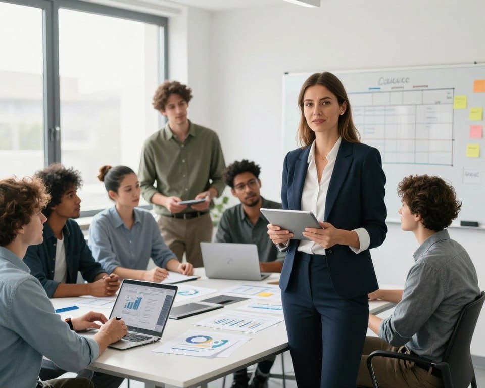 Wie unterstützt ein Projektmanager große Teams?