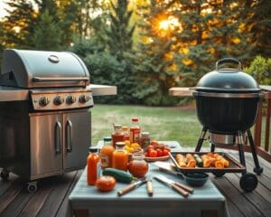 Gasgrill oder Holzkohlegrill