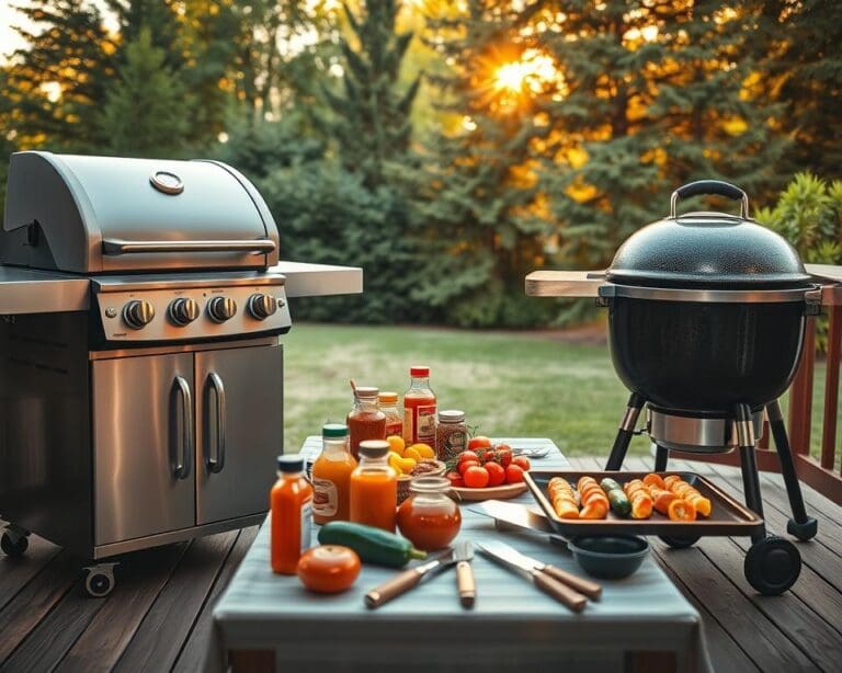 Gasgrill oder Holzkohlegrill