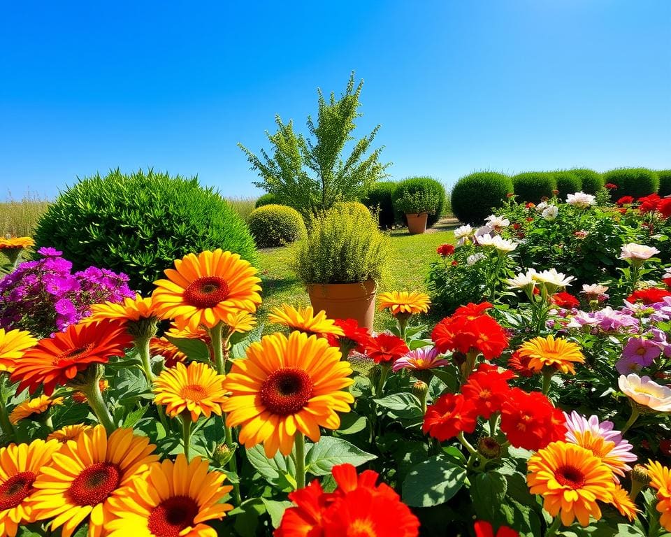 Pflanzen sonniger Garten